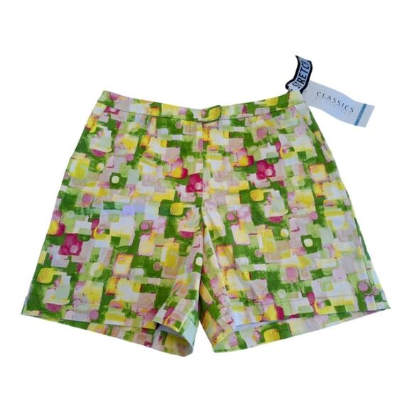 NOS High Rise Shorts Stretch Golf Jantzen Classics Tourist Bright NWT size 16 - Picture 11 of 11